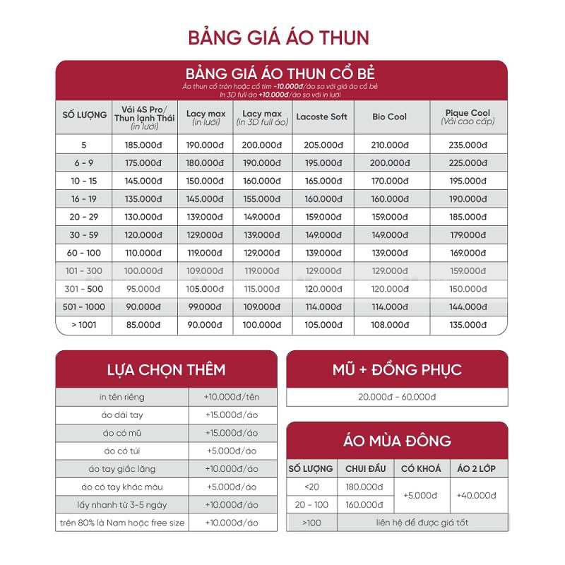 Áo thun cổ bẻ với mức giá may hấp dẫn