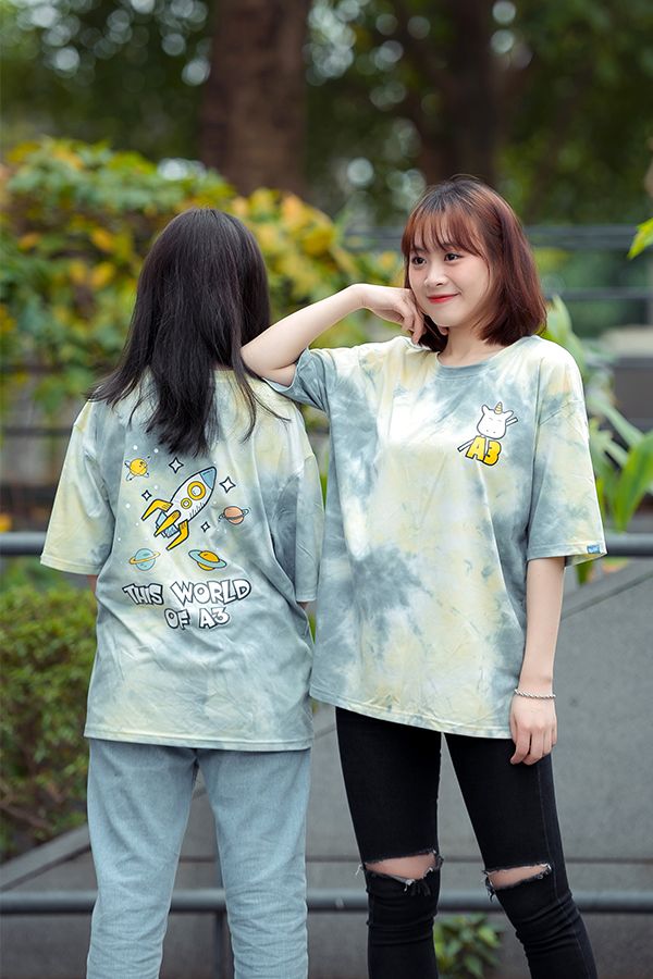 mẫu áo lớp tie dye