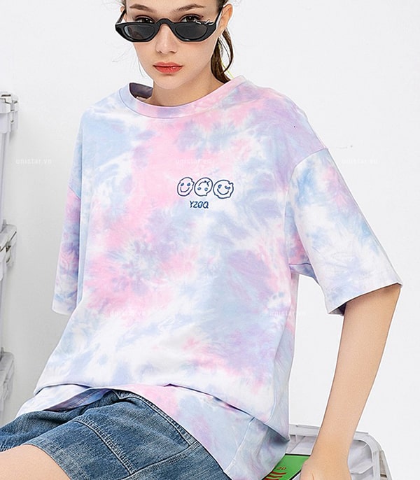 mẫu áo lớp tie dye