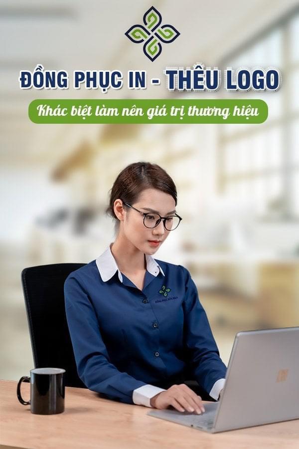 thêu logo áo đồng phục