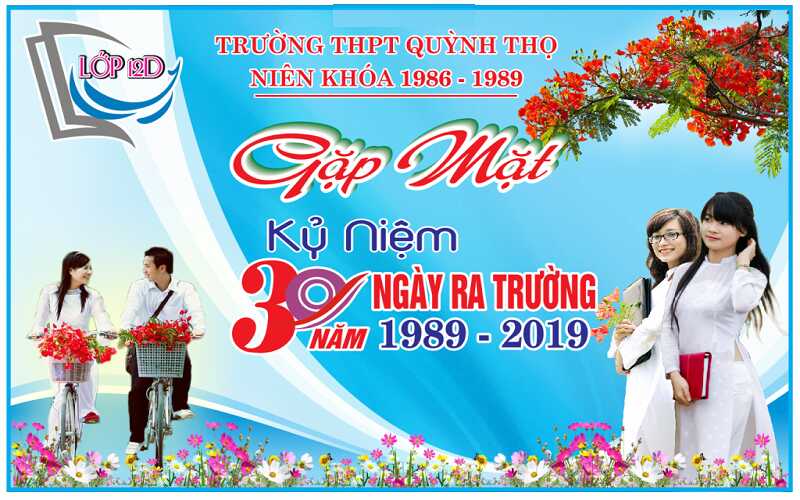 Mẫu backdrop kỷ niệm 30 năm ra trường 