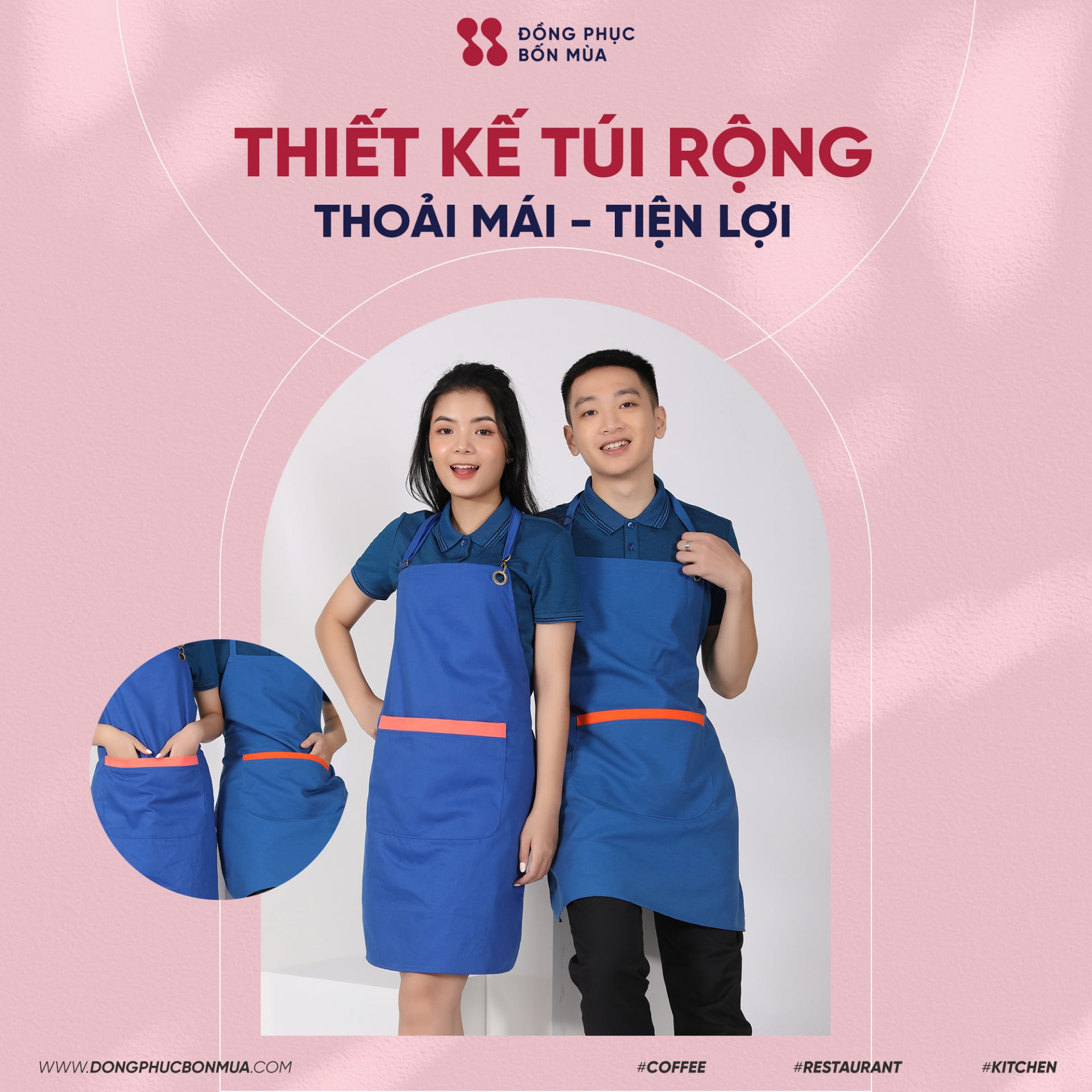 Thiết kế tạp dề tiệm hoa cần thoải mái để dễ vận động và di chuyển trong suốt thời gian làm việc