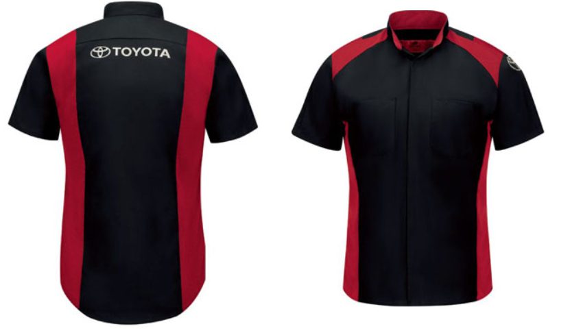 Áo sơ mi đồng phục kỹ thuật viên Ripstop tay ngắn của Toyota