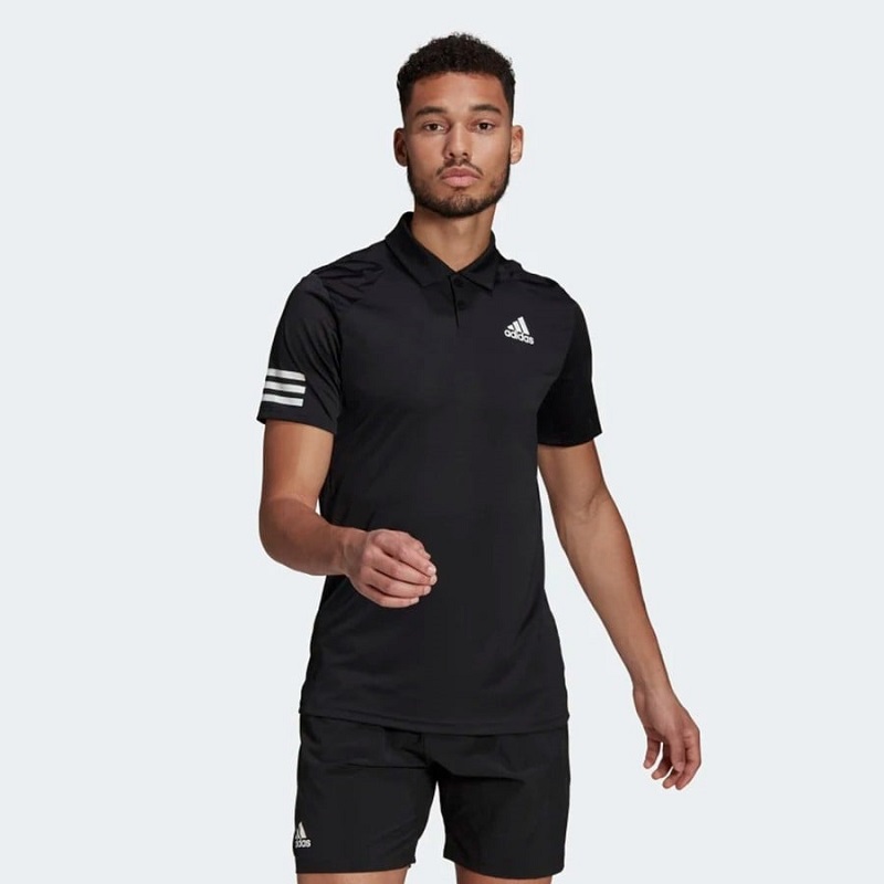 Bộ đồ thể thao Adidas chơi tennis thiết kế 3 sọc bên cánh tay