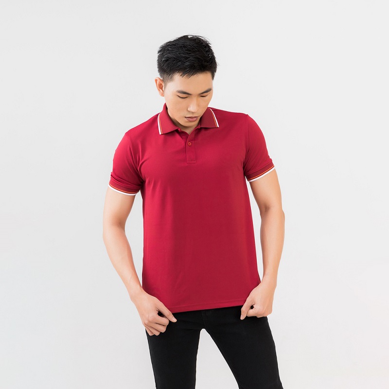 Mẫu áo polo cổ trụ form classic fit