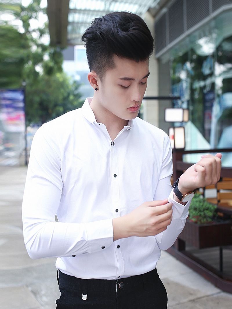 Đồng phục Bốn Mùa nhận may gia công áo sơ mi chất đẹp, giá tốt 3 Mẫu áo sơ mi nam đơn giản mà thanh lịch