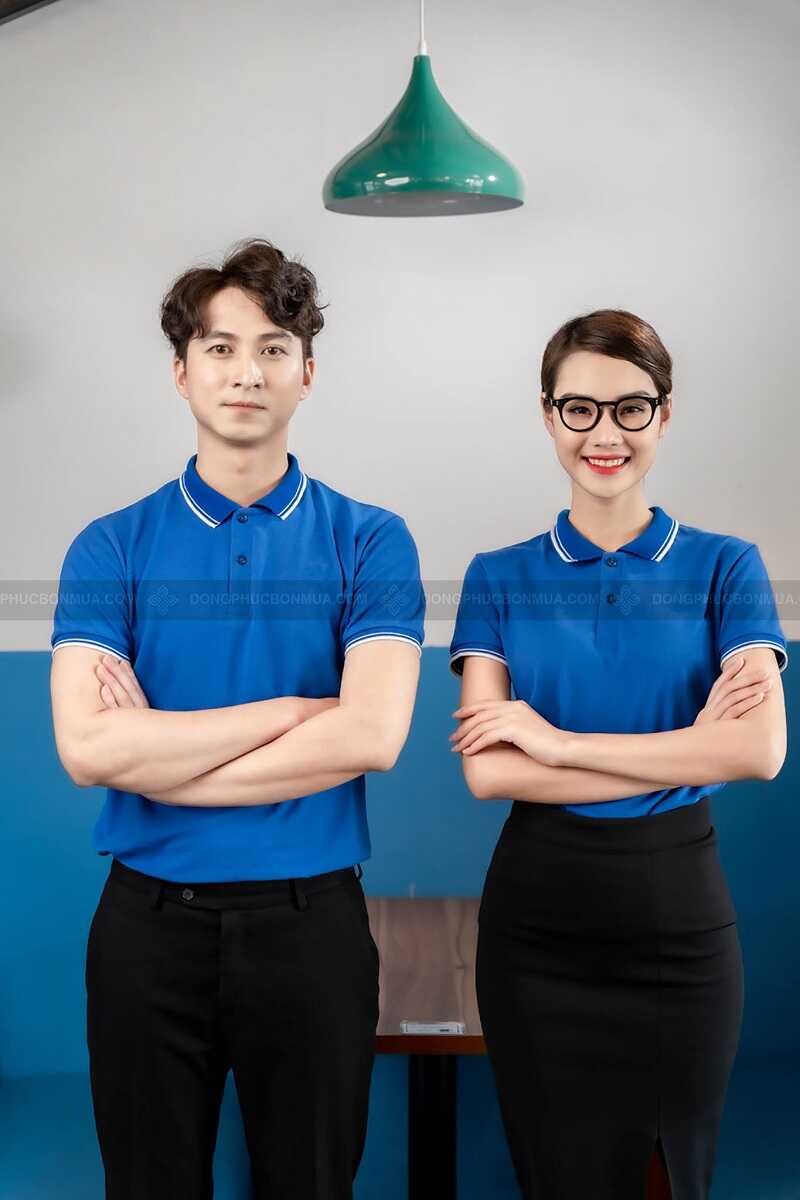 Mẫu áo thun công sở đẹp tại đồng phục Bốn Mùa