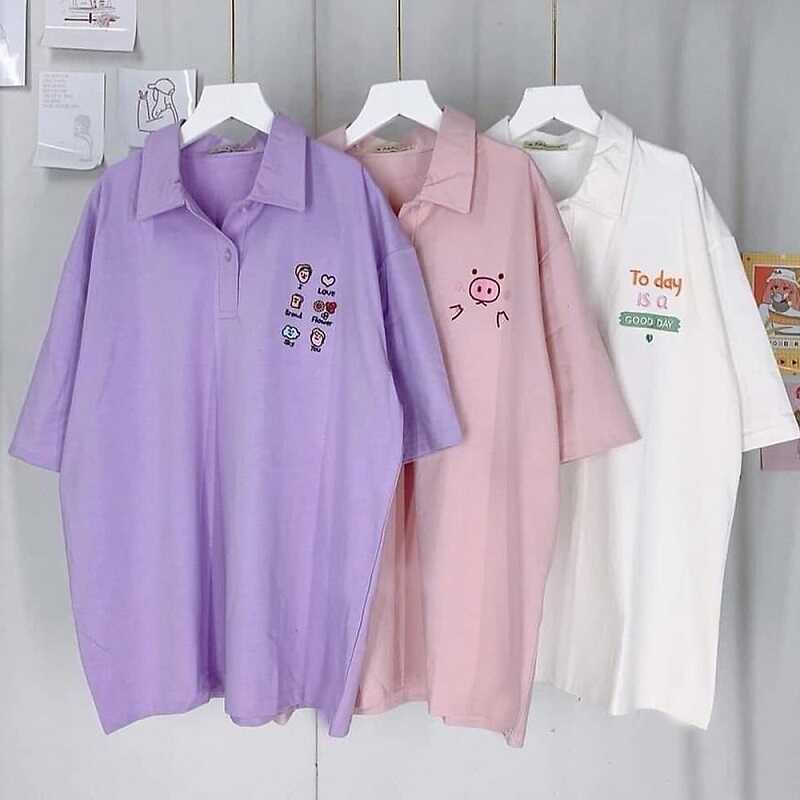 Thiết kế áo unisex cổ bẻ dáng rộng