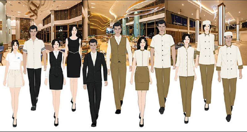 Đồng phục nhân viên lễ tân khách sạn Sheraton