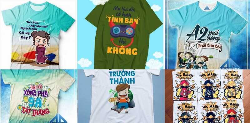 May áo lớp chibi cần chú ý đến chất liệu vải và mực in
