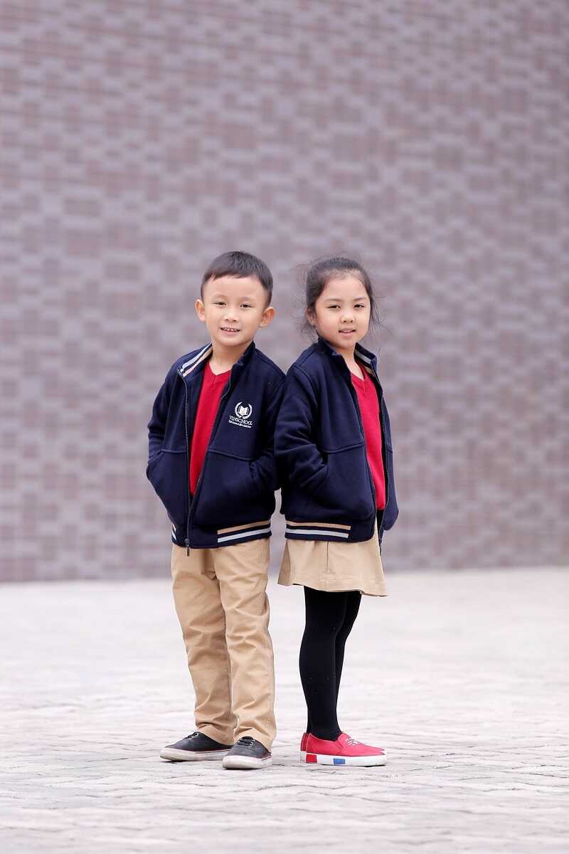 Mẫu đồng phục mầm non mùa đông trường Vinschool