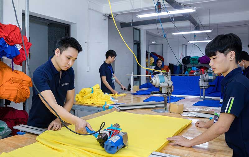 Thời gian sản xuất áo nhanh chóng