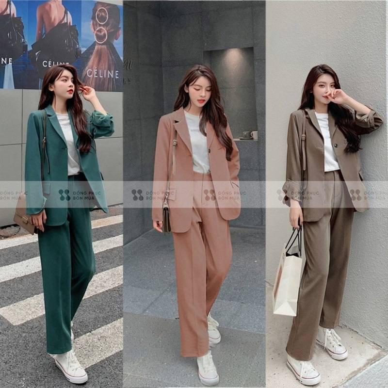 Áo thun và áo blazer tạo nên set đồ ấn tượng