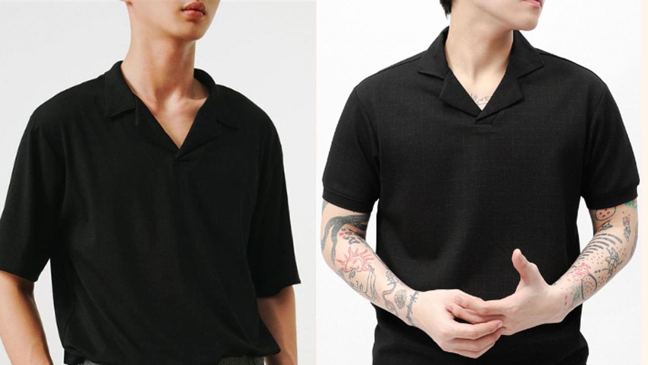 Mẫu áo đồng phục cổ V