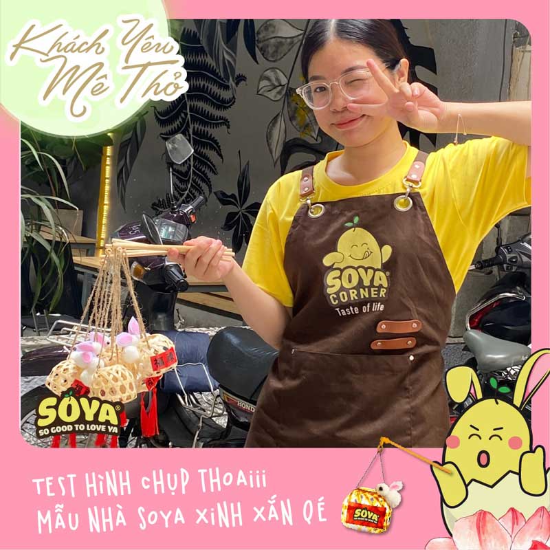 Đồng phục trà sữa Soya: Thiết kế nổi bật, trẻ trung 1 Áo thun đồng phục trà sữa Soya
