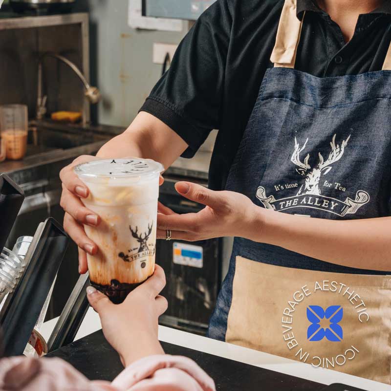 Tạp dề đồng phục trà sữa The Alley