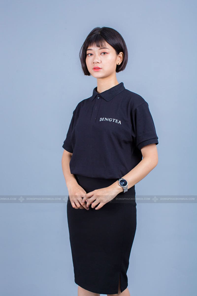 Áo đồng phục cổ bẻ thương hiệu DingTea 6 Áo đồng phục cổ bẻ thương hiệu DingTea - Ảnh 6
