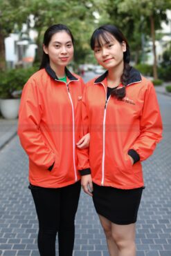 Đồng phục áo khoác gió màu cam thương hiệu Coco Trà Sữa Đài Loan