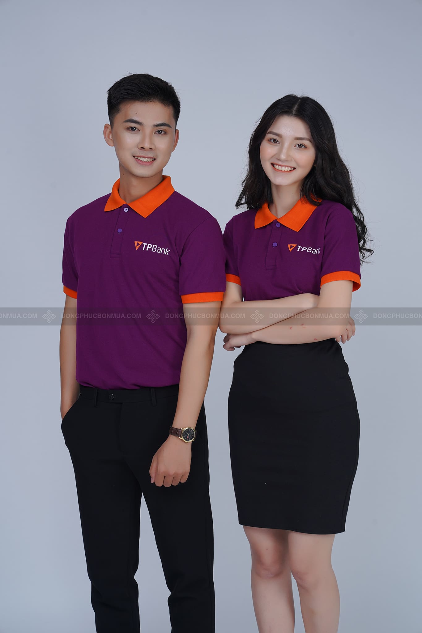Áo thun đồng phục có cổ TP-Bank, Màu Tím Phối Cổ Cam 5 Áo thun đồng phục có cổ TP-Bank, Màu Tím Phối Cổ Cam - Ảnh 5