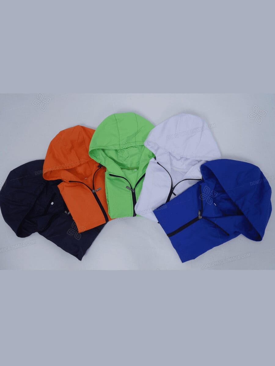 Đồng phục áo khoác gió một lớp liền mũ 9 Đồng phục áo khoác gió một lớp liền mũ - Ảnh 9