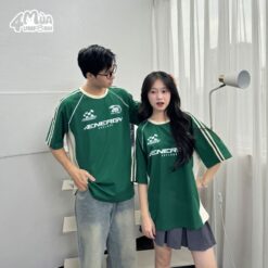 Chất liệu vải may áo lớp Racing xanh lá