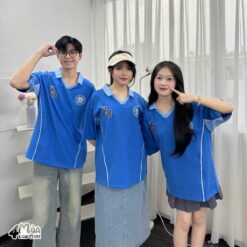 Mẫu áo đồng phục lớp Home Run xanh ya