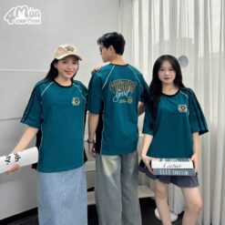 Phong cách thiết kế đồng phục lớp Racing xanh retro
