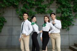 Đồng phục áo sơ mi ngân hàng VPBANK dài tay, cổ bẻ lịch sự, form Slim Fit, vải kate trơn 14 dong phuc ngan hang vpbank ao so mi 02