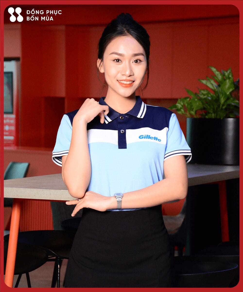 Áo phông đồng phục thương hiệu Gillette 1 Áo phông đồng phục thương hiệu Gillette