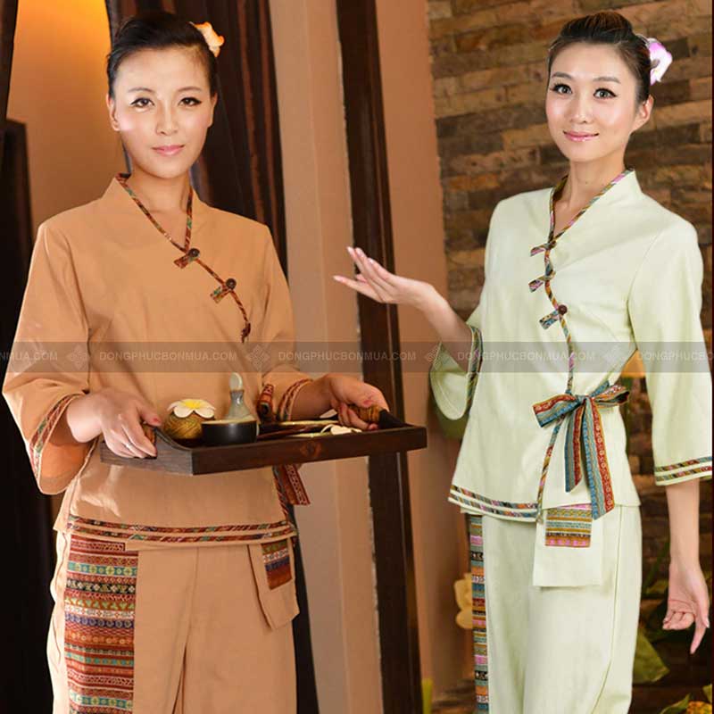 Đồng phục spa màu cam thiết kế thanh lịch 8 Phong cách thiết kế đồng phục spa lịch sự, sang trọng