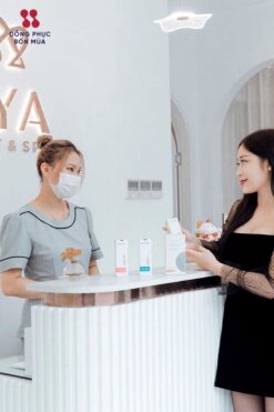 Chất liệu vải may đồng phục nhân viên spa