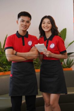 Màu sắc nổi bật tạp dề nửa người