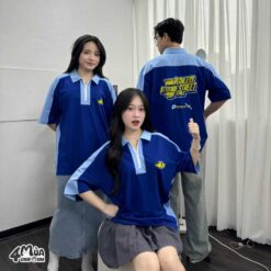 Phong cách thiết kế mẫu áo đồng phục lớp GangZ màu xanh dương