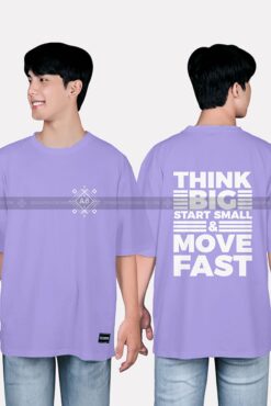 Kiểu dáng thiết kế mẫu áo lớp đồng phục tie dye màu tím in hình