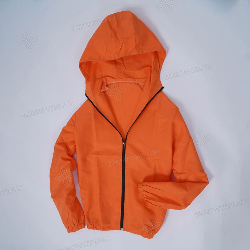 Đồng phục áo khoác gió một lớp liền mũ 3 Đồng phục áo khoác gió một lớp liền mũ - Ảnh 3