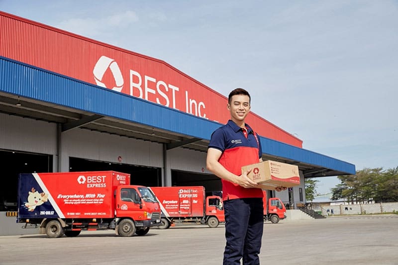 Áo thun đồng phục giao hàng Best Express