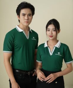 Áo thun doanh nghiệp ngân hàng Vietcombank chất liệu thoáng mát