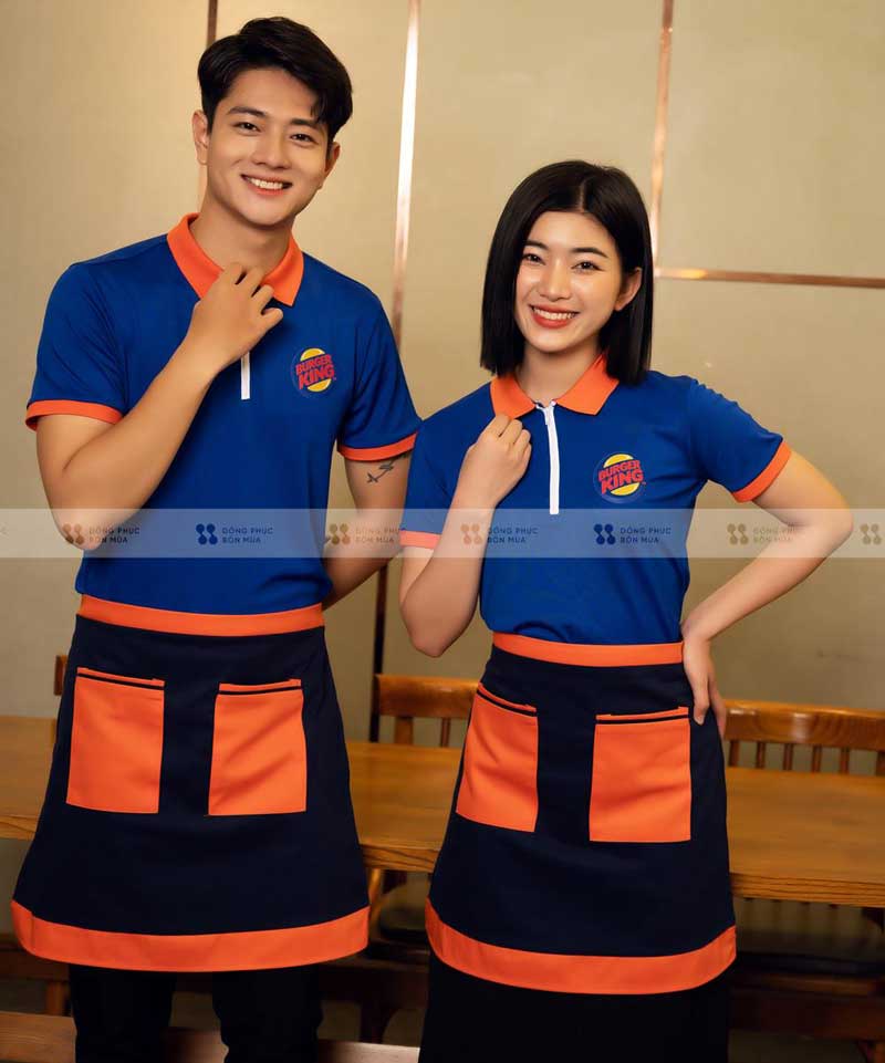 Bộ đồng phục tạp dề Burger King 14 Màu sắc bộ đồng phục tạp dề nổi bật