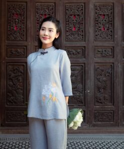 phap phuc mau xanh theu hoa sen 5