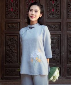 phap phuc mau xanh theu hoa sen 6
