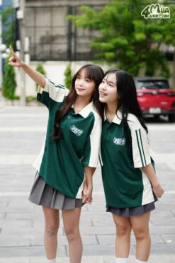 san pham ao dong phuc lop reen try xanh la