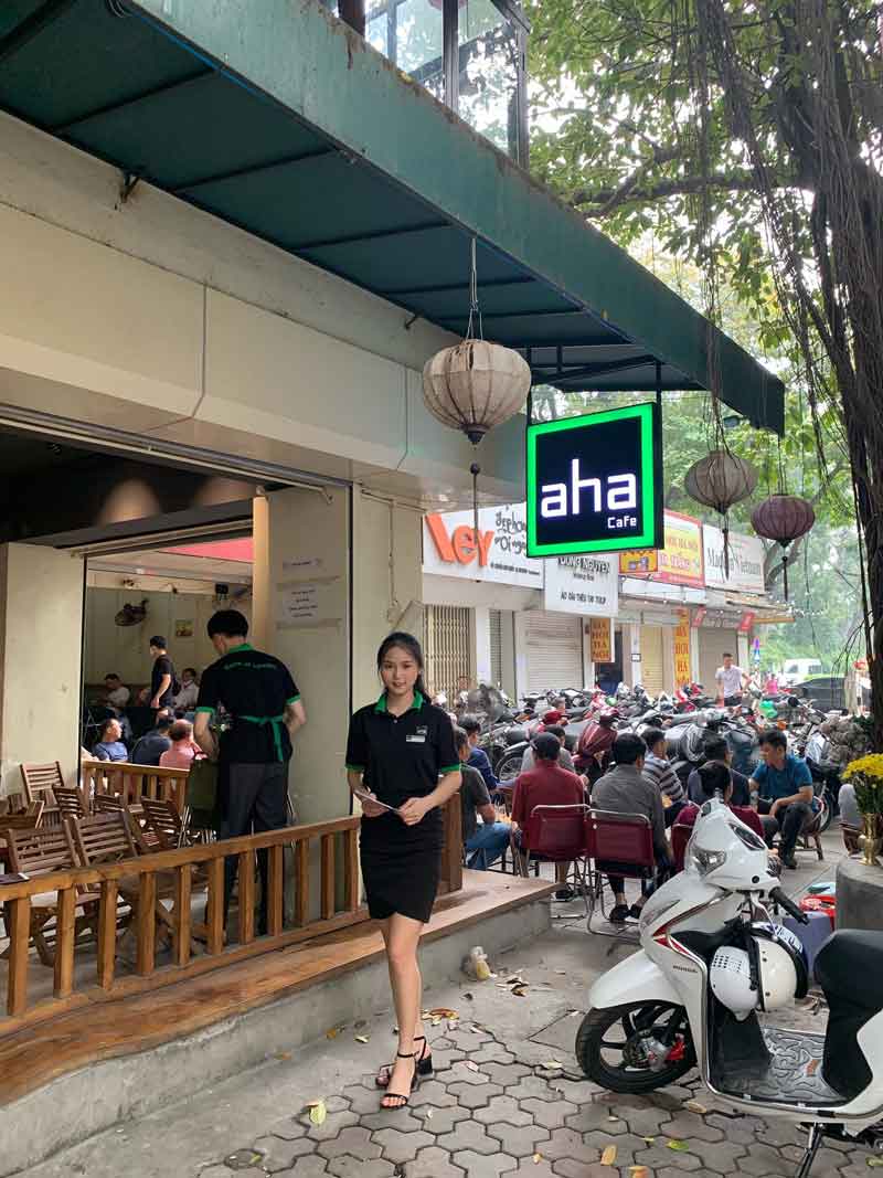 Áo polo đồng phục cafe Aha
