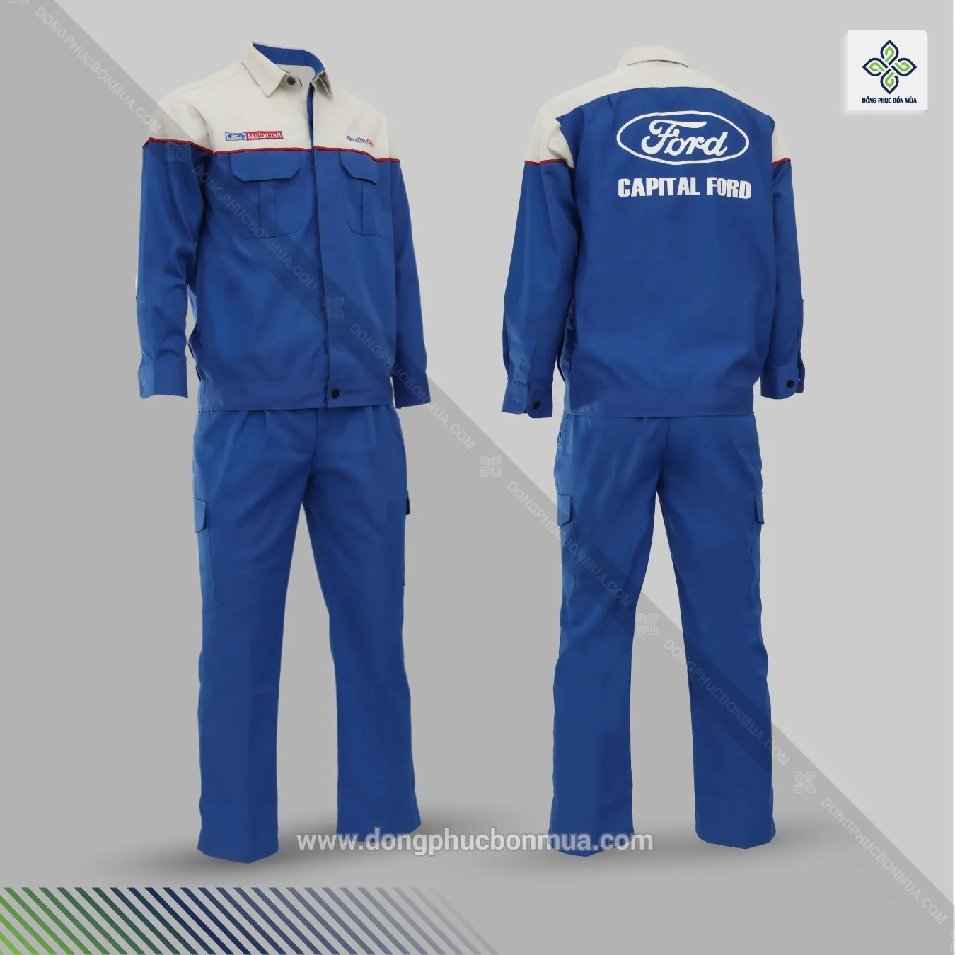 Bộ đồ bảo hộ lao động chất liệu vải mát, bền bỉ tại Đồng Phục Bốn Mùa 