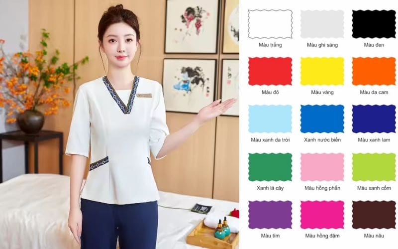Chọn màu sắc hài hòa với không gian spa