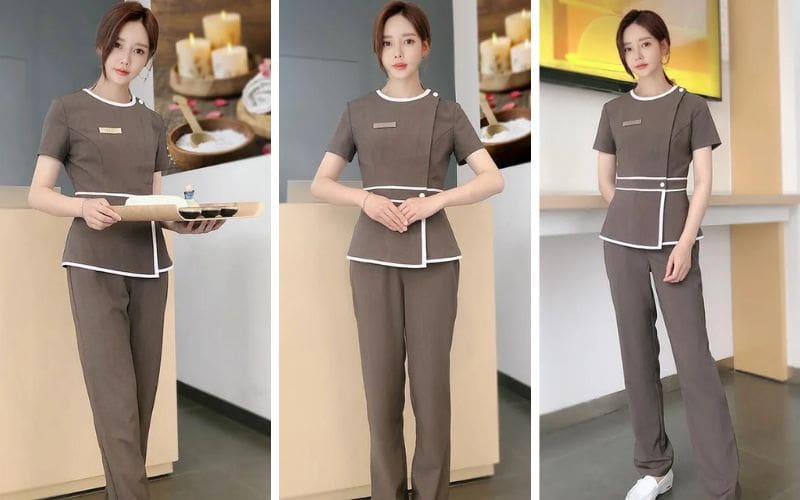Đồng phục spa cổ tròn
